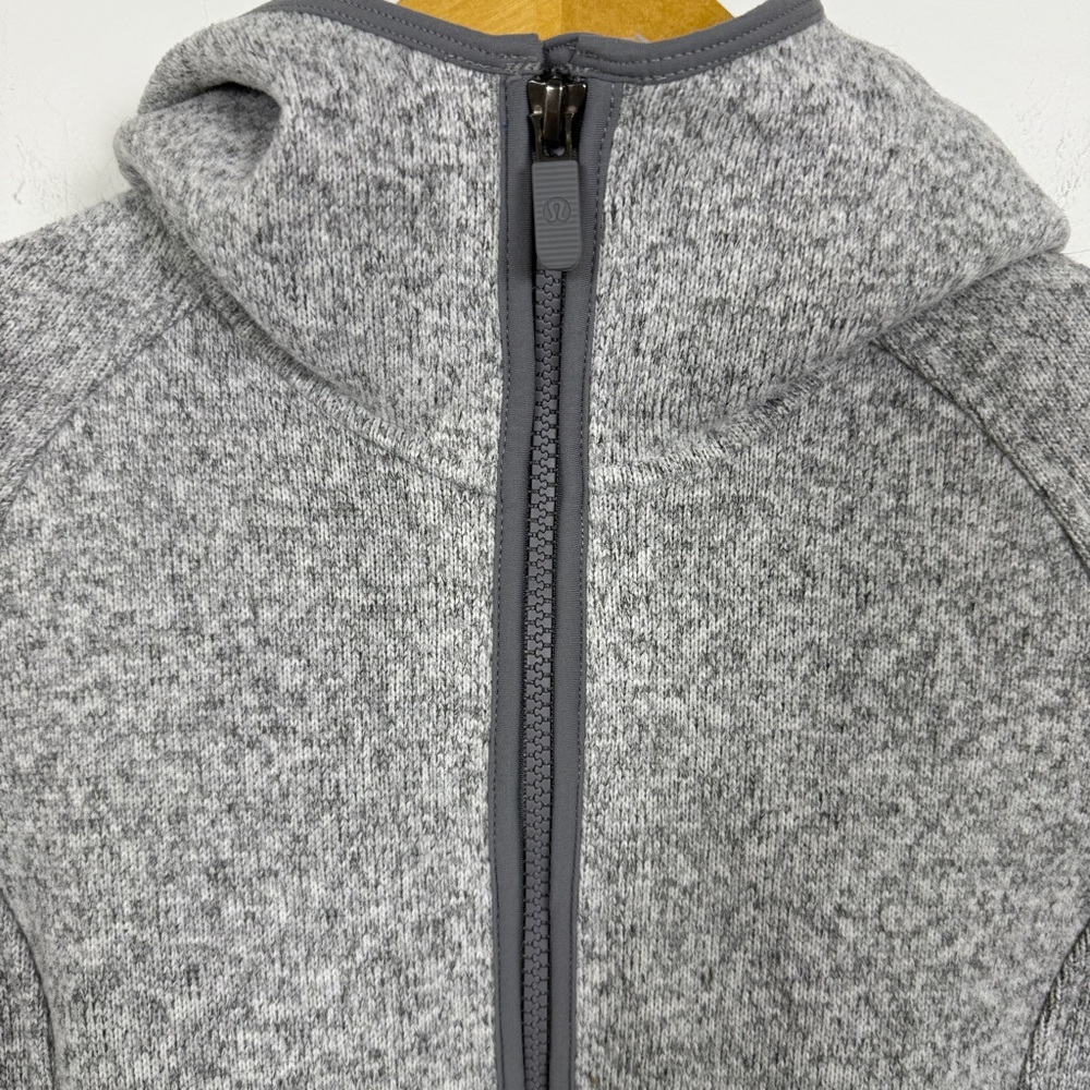 Lululemon Athletica Heathered Gray Half-Zip Hoodie - Picture 7 of 11